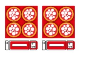 Allround 4+4 50521004 (25) K Italforni TK44 Pizzaofen, elektro, 4+4 Pizzen 32cm